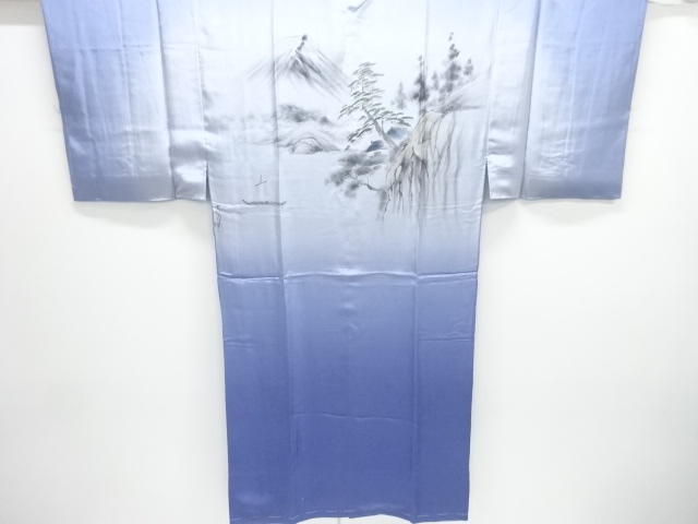 未使用品　富士風景模様男物長襦袢